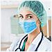 50pc Maschera Blu Monouso Medicale Usa E Getta - Foto miniatura 2