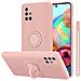 Custodia Compatibile Con Samsung Galaxy A51 4g / M40s In Liquid Rosa - Coperchio Protettivo In Silicone Tpu Flessibile Con Anello - Foto miniatura 1