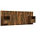 Testiera Letto Con Comodini Rovere Fumo In Legno Multistrato - Foto miniatura 2