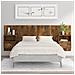 Testiera Letto Con Comodini Rovere Fumo In Legno Multistrato - Foto miniatura 1