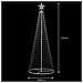 Albero Natale Luminoso 220cm 592 Led Bianco Freddo 8 Giochi Luce Metallo Esterno - Foto miniatura 4