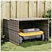 Garage Per Robot Tosaerba Grigio 86x90x52/57 Cm In Polyrattan - Foto miniatura 1