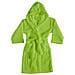 Accappatoio Con Cappuccio In Morbida Spugna Mod. Sophie Tinta Unita Vari Colori L Verde Acido - Foto miniatura 1