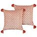 Set Di 2 Cuscini Rumhora Velluto 45 X 45 Cm Rosa Trama Floreale - Foto miniatura 4