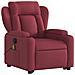 Poltrona Alzapersona Massaggiante Elettrica Rosso Vino Tessuto - Foto miniatura 3
