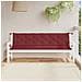 Cuscini Panca Giardino 2pz Rosso Vino Mélange 200x50x7 Cm - Foto miniatura 3