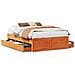 Letto Senza Materasso Con Cassetti Marrone Cera 150x200 Cm Pino - Foto miniatura 2