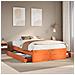 Letto Senza Materasso Con Cassetti Marrone Cera 150x200 Cm Pino - Foto miniatura 1