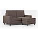 Divano Sakar 2 Posti (due Sedute Da 60cm) + Pouf Misure Esterne L. 148 P. 155 Colore Talpa - Foto miniatura 4