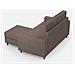 Divano Sakar 2 Posti (due Sedute Da 60cm) + Pouf Misure Esterne L. 148 P. 155 Colore Talpa - Foto miniatura 5