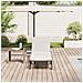 Lettino Prendisole con Cuscini Beige in Polyrattan - Foto miniatura 9