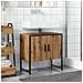 Mobile Lavabo Bagno Rovere Artigianale Legno Multistrato - Foto miniatura 3