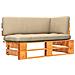 Divano Angolare Da Giardino Pallet Legno Pino Impregnato Ambra - Foto miniatura 2