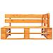 Divano Angolare Da Giardino Pallet Legno Pino Impregnato Ambra - Foto miniatura 3