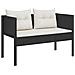 Set Divano da Giardino Nero Polirattan Sintetico Medio - Foto miniatura 4