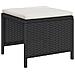 Set Divano da Giardino Nero Polirattan Sintetico Medio - Foto miniatura 6