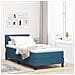 Letto Box Spring con Materasso Blu Scuro 100x200 cm Velluto - Foto miniatura 2
