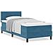 Letto Box Spring con Materasso Blu Scuro 100x200 cm Velluto - Foto miniatura 4