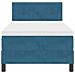 Letto Box Spring con Materasso Blu Scuro 100x200 cm Velluto - Foto miniatura 7