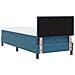Letto Box Spring con Materasso Blu Scuro 100x200 cm Velluto - Foto miniatura 9