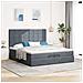 Struttura Letto Pouf con Materassi 200x200 cm Velluto - Foto miniatura 3