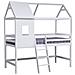 Letto A Soppalco Per Bambini 190x90cm Bianco Margot - Foto miniatura 4