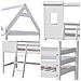 Letto A Soppalco Per Bambini 190x90cm Bianco Margot - Foto miniatura 5