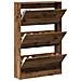 Armadio per scarpe in legno vecchio 80x21x125,5 cm in legno ingegnerizzato - Foto miniatura 3