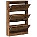 Armadio per scarpe in legno vecchio 80x21x125,5 cm in legno ingegnerizzato - Foto miniatura 5