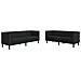 Set di divani 2 pcs Nero 194 x 74.5 x 70.5 cm Pelle sintetica - Foto miniatura 1