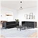 Set di divani 2 pcs Nero 194 x 74.5 x 70.5 cm Pelle sintetica - Foto miniatura 2