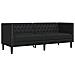 Set di divani 2 pcs Nero 194 x 74.5 x 70.5 cm Pelle sintetica - Foto miniatura 4