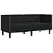 Set di divani 2 pcs Nero 194 x 74.5 x 70.5 cm Pelle sintetica - Foto miniatura 5