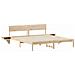 Rete letto con comodini Marrone Legno di pino massello - Foto miniatura 1