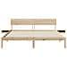 Rete letto con comodini Marrone Legno di pino massello - Foto miniatura 6