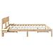 Rete letto con comodini Marrone Legno di pino massello - Foto miniatura 7