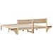 Rete letto con comodini Marrone Legno di pino massello - Foto miniatura 8