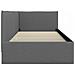 Cornice del letto ad angolo Grigio scuro 90 x 190 cm Tessuto - Foto miniatura 6
