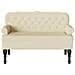 Panca Chesterfield Crema 119.5 x 64.5 x 75 cm Pelle Sintetica - Foto miniatura 4