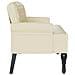 Panca Chesterfield Crema 119.5 x 64.5 x 75 cm Pelle Sintetica - Foto miniatura 5