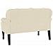 Panca Chesterfield Crema 119.5 x 64.5 x 75 cm Pelle Sintetica - Foto miniatura 6