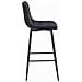 Sgabello da bar in velluto nero KODA STOOL x2 - Foto miniatura 3