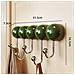 Appendiabiti A Ventosa Con 5 Ganci - Porta Abiti E Cappelli Senza Trapano Green - Foto miniatura 2