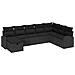 Set Divano da Giardino con cuscino 8 pcs Nero Poly Rattan - Foto miniatura 1