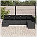 Set Divano da Giardino con cuscino 8 pcs Nero Poly Rattan - Foto miniatura 3