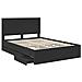 Struttura del letto Nero 140 x 200 cm Legno Ingegnerizzato - Foto miniatura 5