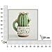 Stampa Su Tela Laccata Con Vasetto Di Cactus B, 40x40 Cm - Foto miniatura 6