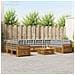 Set divani con cuscino 10 pcs Grigio Naturale e Chiaro - Foto miniatura 2