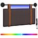 Testiera sospesa Con luce LED Marrone Scuro PU Antico - Foto miniatura 1