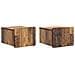 Mobiletto da notte a muro 2 pcs Legno antico 33 x 34,5 x 24 cm - Foto miniatura 1